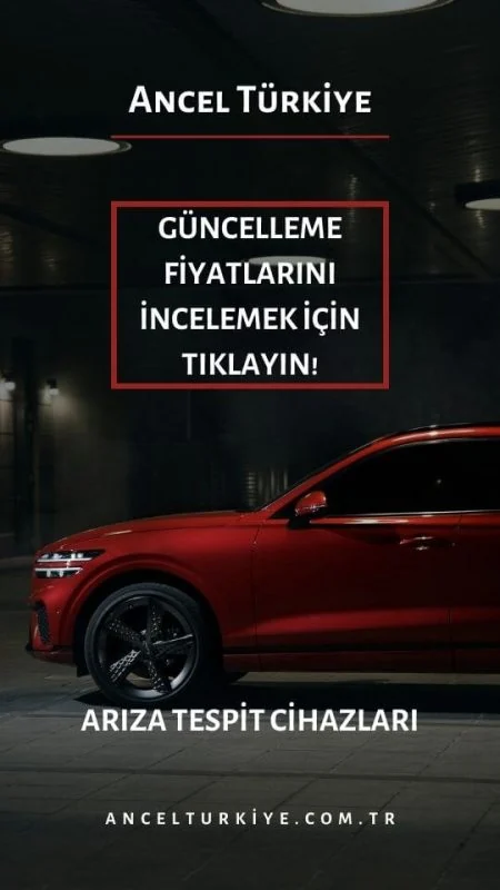 Araç arıza tespit cihazı güncelleme ekranı ve kontrol adımları