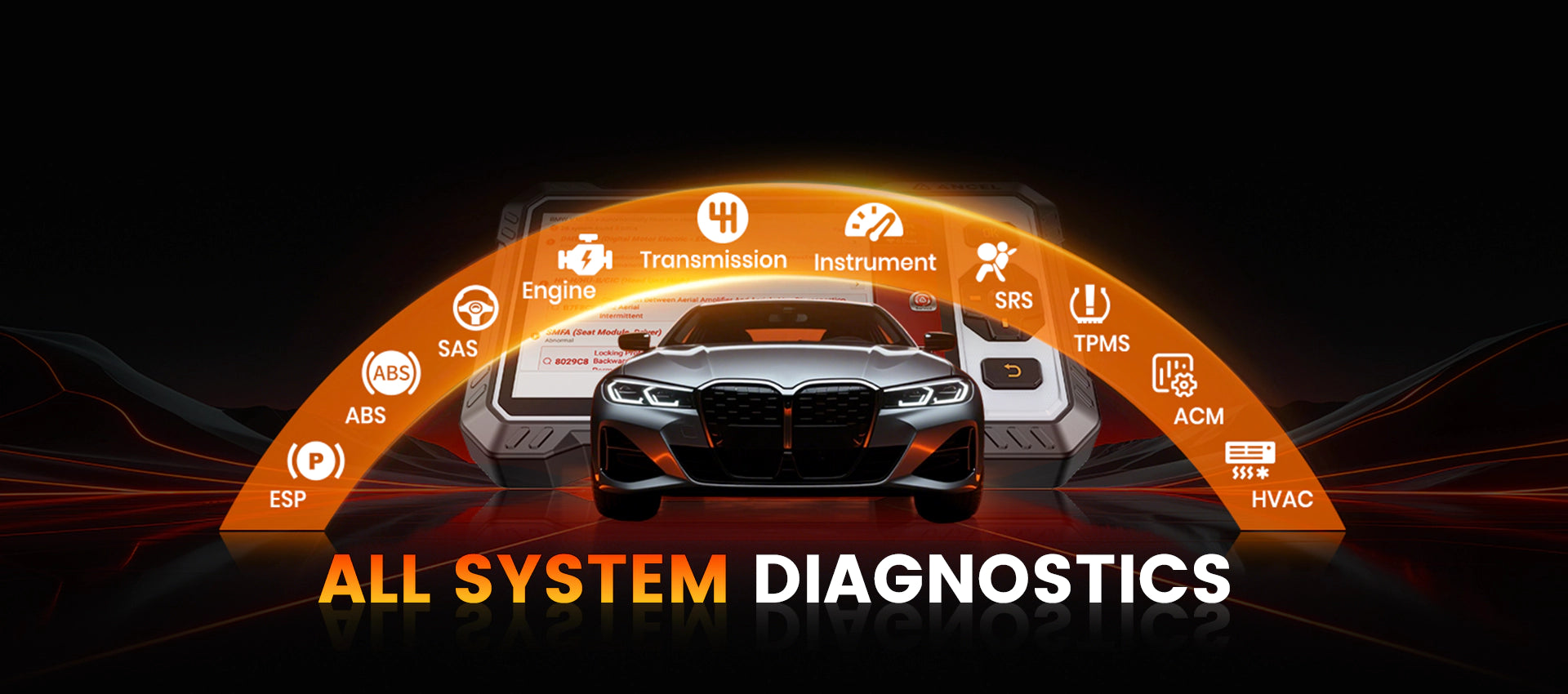 Ancel FX6100 tüm sistem diagnostik geniş banner görseli