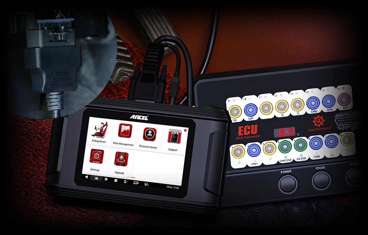 Ancel AR500 bench bağlantı ve ECU konnektör senaryosu