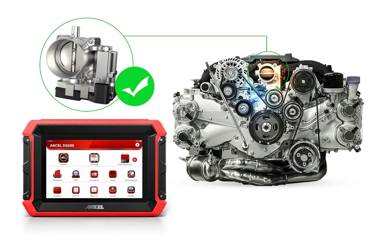 Ancel DS600 gaz kelebeği adaptasyonu servis görseli